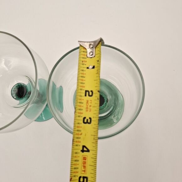 Libbey Margarita Cactus Stem Glasses, Green, Southwestern Fiesta Mixed Set of 2 - Picture 8 of 10